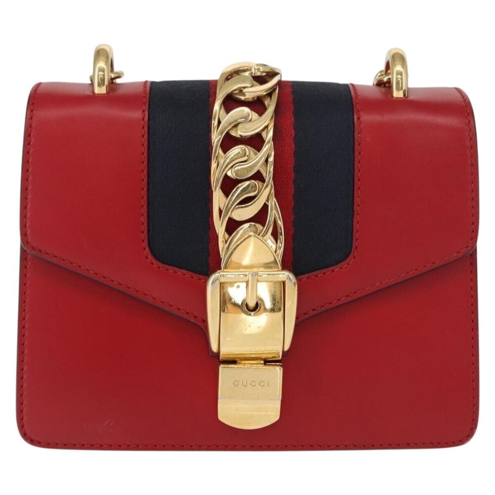 Gucci Sylvie Chain Leather Mini